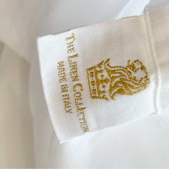 THE LINEN COLLECTION BY SILI CASA White 100% Cotton Pillow Sham ITALY 32… - Picture 5 of 6